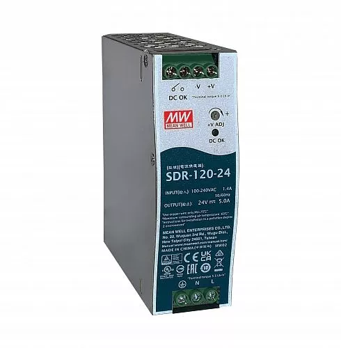 Купить SDR-120-24  источник питания АC/DC, 230В/24В в Челябинске от производителя