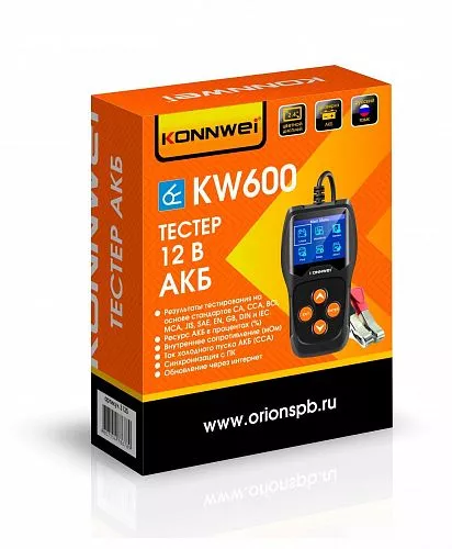 Купить Тестер аккумуляторных батарей Konnwei KW600 (12В, 15-240А/ч) в Челябинске от производителя - фото №3