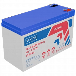 Купить Аккумуляторная батарея VEKTOR ENERGY HR 12-35W 12В 8Ач AGM F2 для ИБП в Челябинске