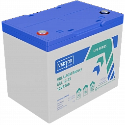 Купить Аккумуляторная батарея VEKTOR ENERGY GEL 12-75 в Челябинске
