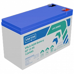 Купить Аккумуляторная батарея VEKTOR ENERGY GP 12-9S 12В 9Ач AGM F2 для ИБП в Челябинске
