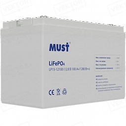Купить Аккумулятор MUST LP15-12100 LiFePO4 12,8 В 100 А·ч в Челябинске
